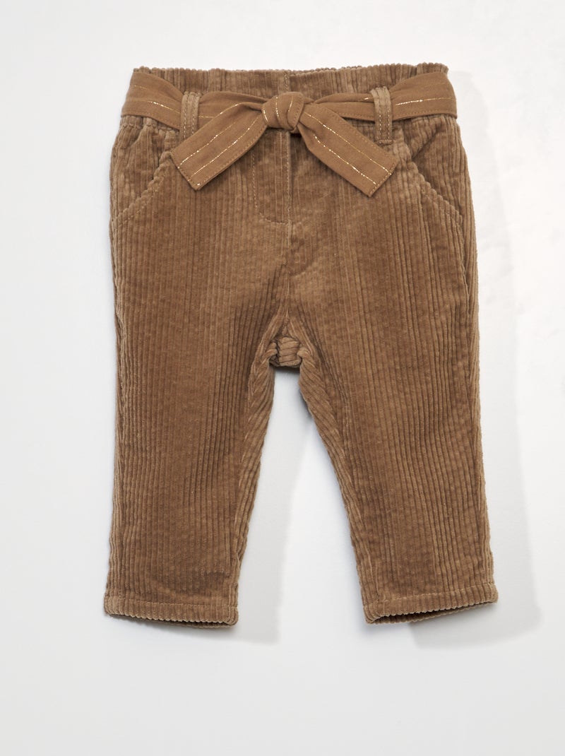 Pantalón de pana MARRON - Kiabi