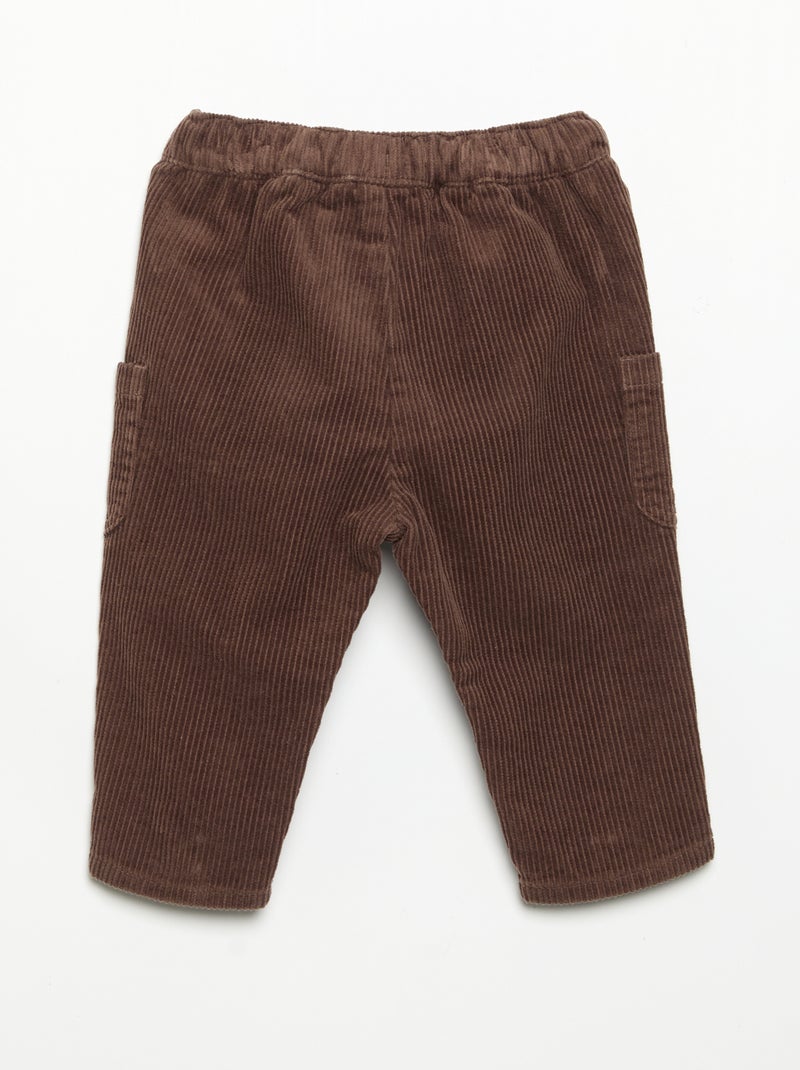 Pantalón de pana Marron - Kiabi