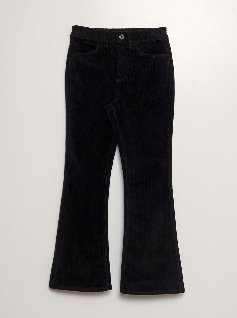 Pantalón de pana negro - Kiabi