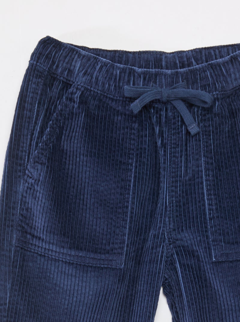 Pantalón de pana Negro - Kiabi