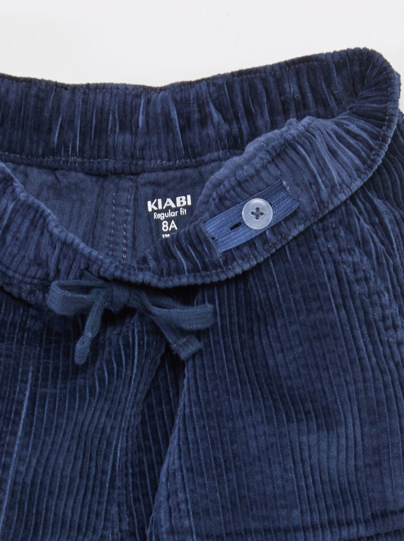 Pantalón de pana Negro - Kiabi