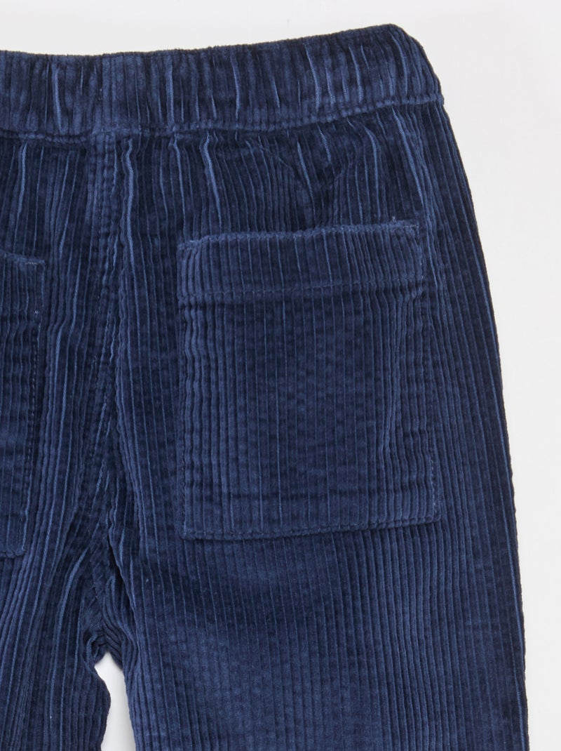 Pantalón de pana Negro - Kiabi