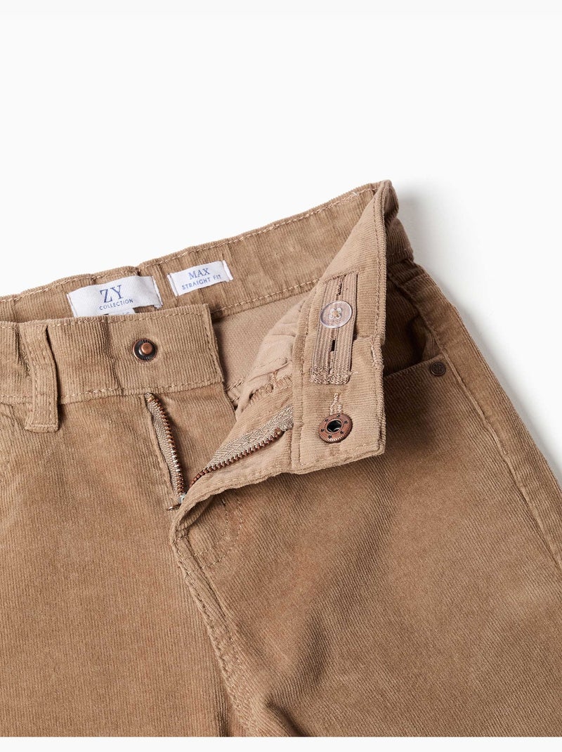 Pantalón de pana recto Beige - Kiabi