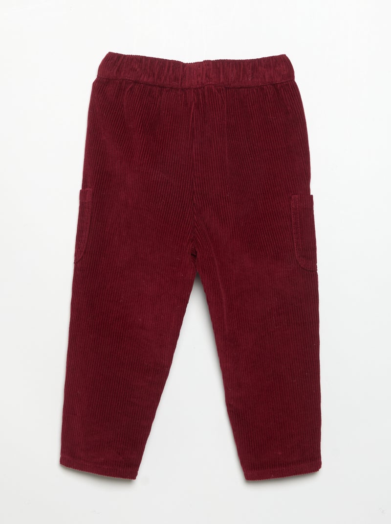 Pantalón de pana Rojo - Kiabi