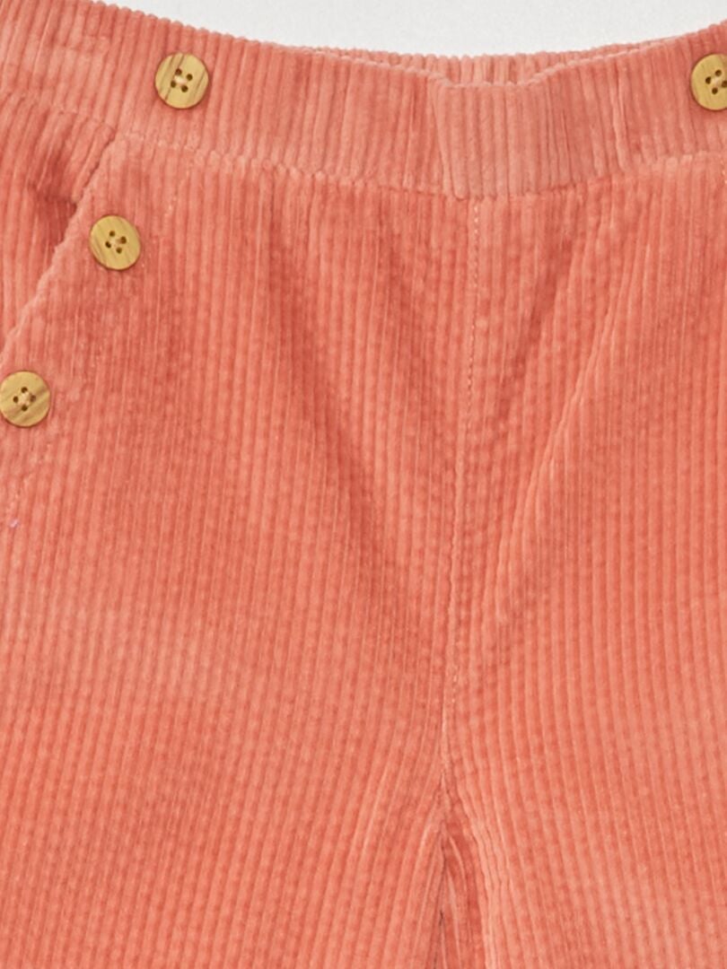 Pantalón de pana rosa - Kiabi
