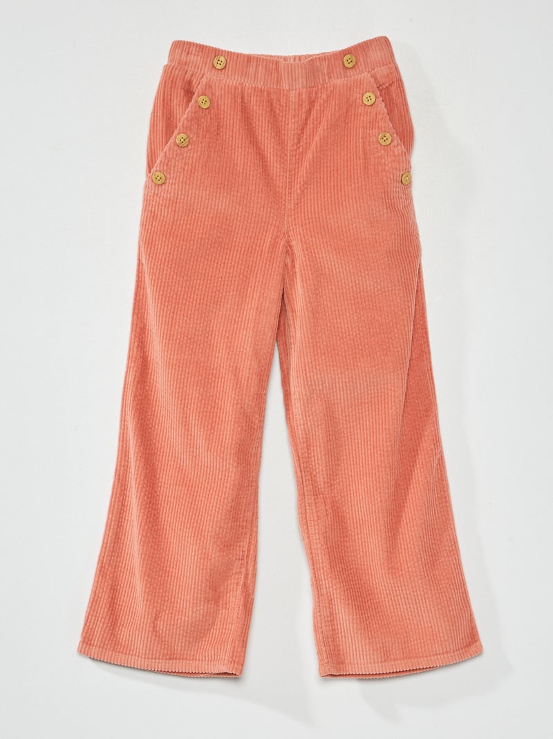Pantalón de pana rosa - Kiabi