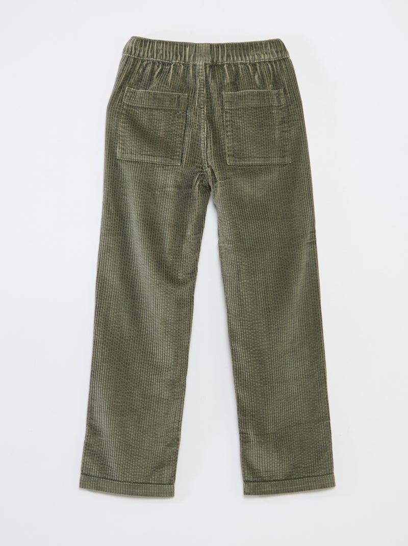 Pantalón de pana Verde - Kiabi