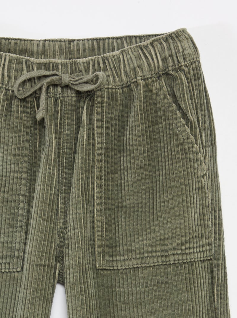 Pantalón de pana Verde - Kiabi