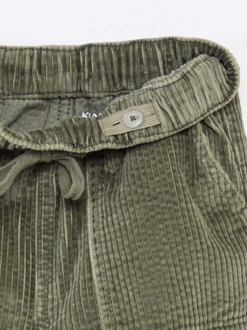 Pantalón de pana Verde - Kiabi