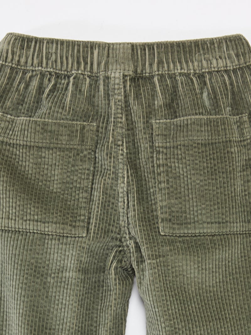 Pantalón de pana Verde - Kiabi