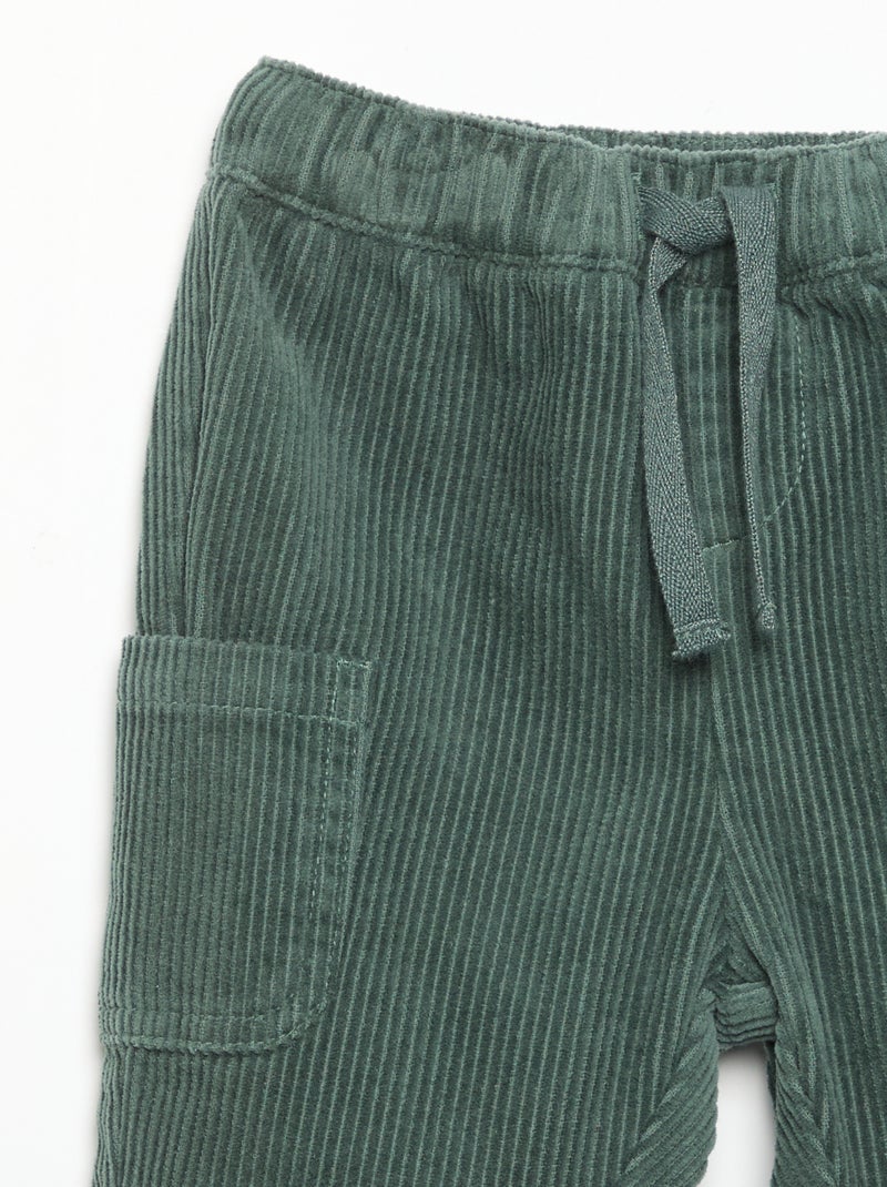 Pantalón de pana Verde - Kiabi