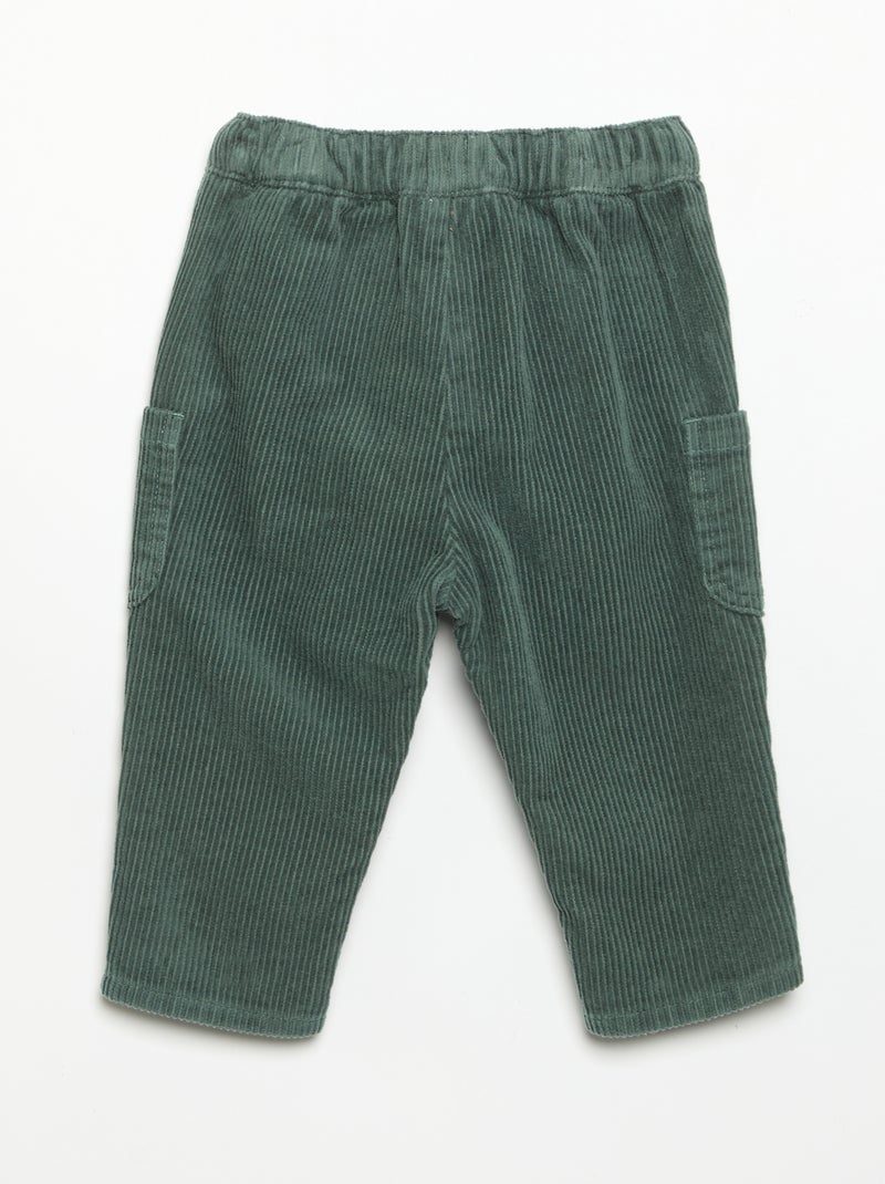 Pantalón de pana Verde - Kiabi