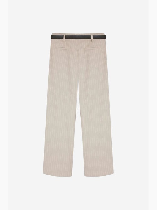 Pantalón de pernera ancha a rayas con pinzas dilvin - Kiabi Pantalón de pernera ancha a rayas con pinzas dilvin - Kiabi