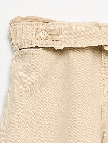 Pantalón de pernera ancha de cintura ajustable