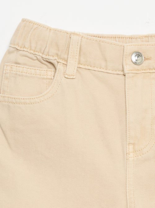 Pantalón de pernera ancha de cintura ajustable - Kiabi Pantalón de pernera ancha de cintura ajustable - Kiabi