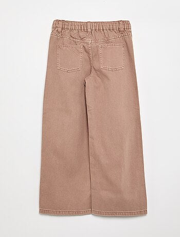 Pantalón de pernera ancha de cintura ajustable