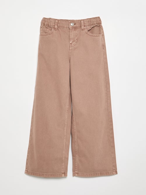 Pantalón de pernera ancha de cintura ajustable - Kiabi