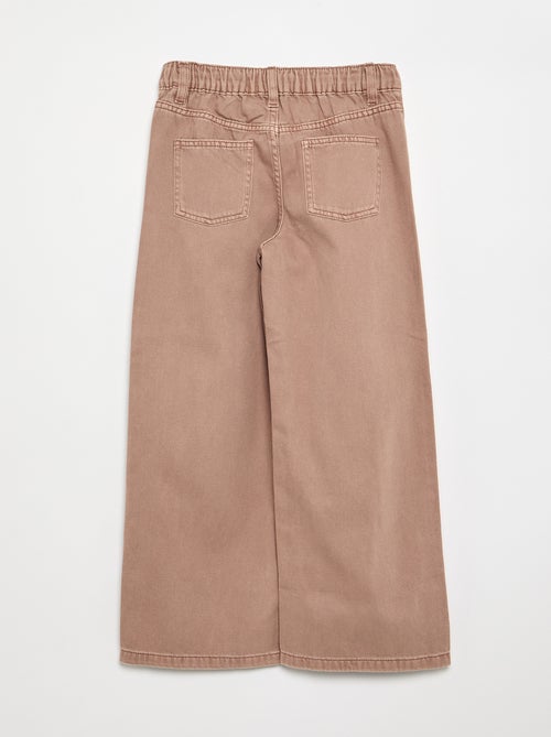 Pantalón de pernera ancha de cintura ajustable - Kiabi