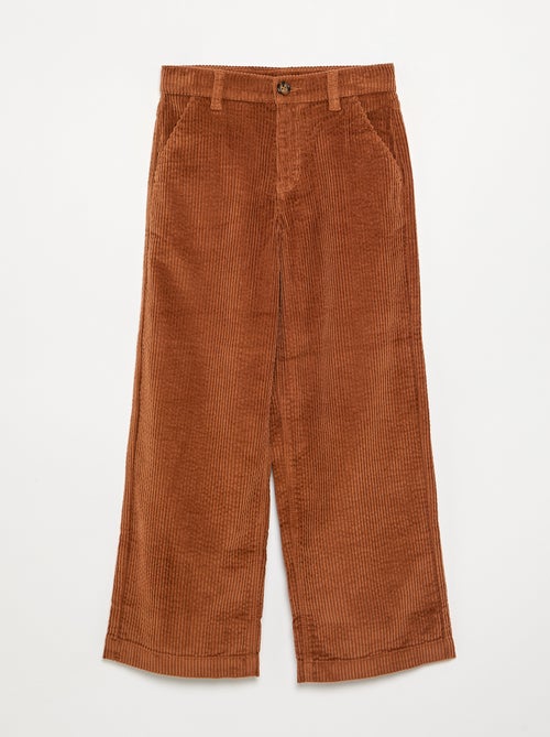 Pantalón de pernera ancha de pana - Kiabi