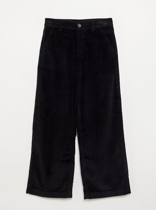 Pantalón de pernera ancha de pana - Kiabi