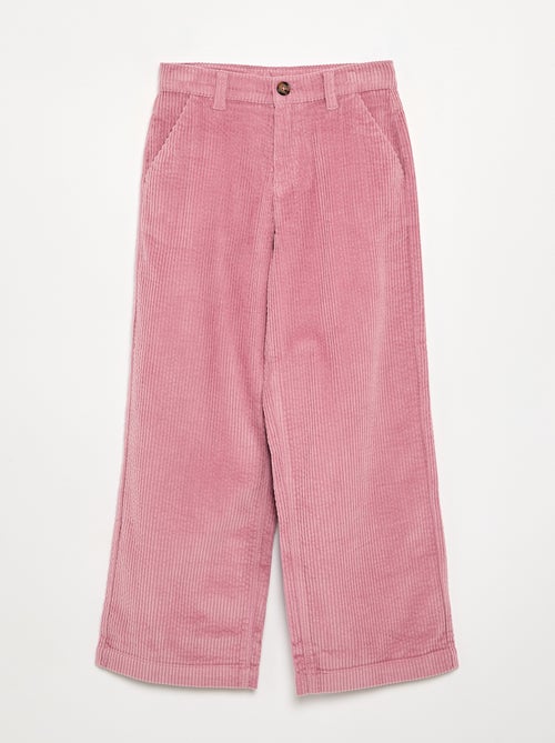 Pantalón de pernera ancha de pana - Kiabi