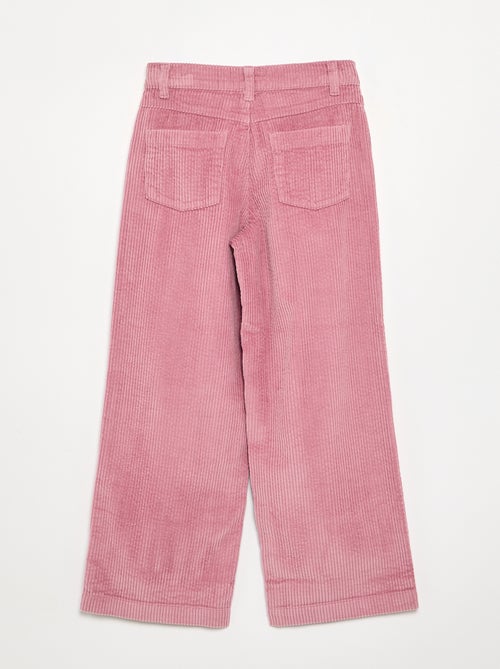Pantalón de pernera ancha de pana - Kiabi