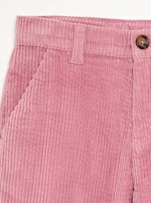 Pantalón de pernera ancha de pana - Kiabi