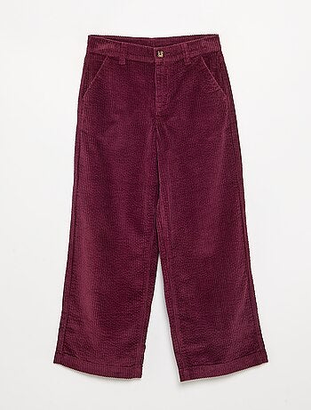 Pantalón de pernera ancha de pana