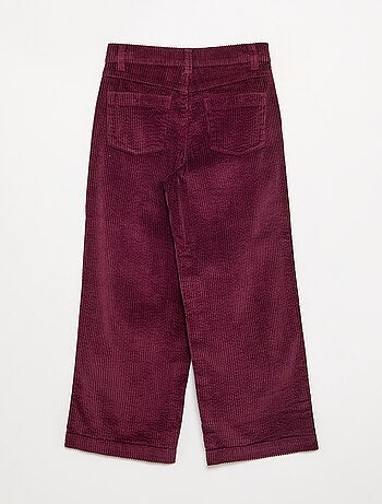Pantalón de pernera ancha de pana