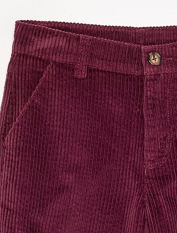 Pantalón de pernera ancha de pana