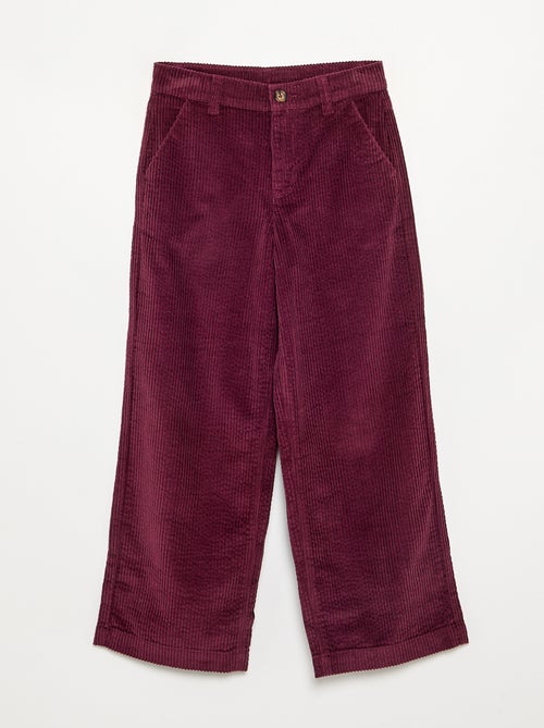 Pantalón de pernera ancha de pana - Kiabi