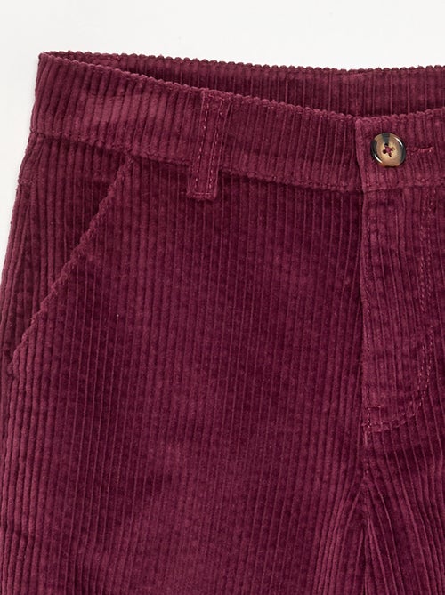 Pantalón de pernera ancha de pana - Kiabi