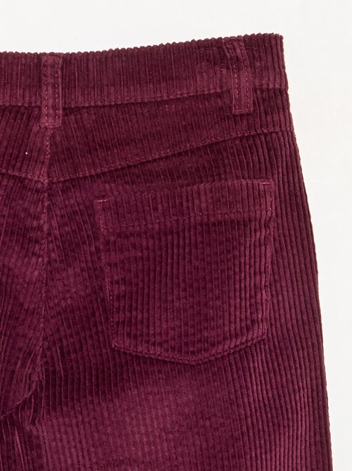 Pantalón de pernera ancha de pana - Kiabi