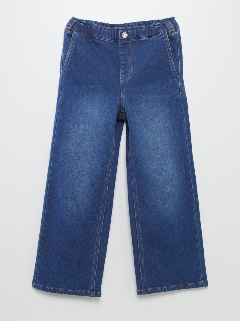 Pantalón de pierna ancha - colección fácil de poner AZUL - Kiabi