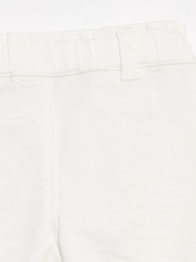 Pantalón de pierna ancha - colección fácil de poner BLANCO - Kiabi