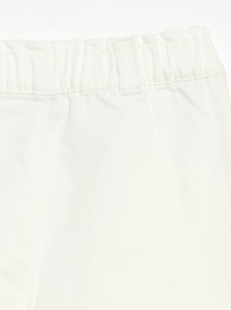 Pantalón de pierna ancha - colección fácil de poner Blanco - Kiabi