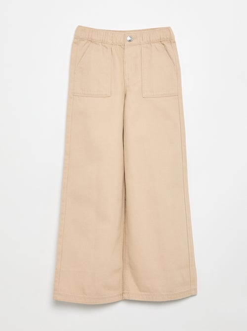 Pantalón de pierna ancha - corte ajustado - Kiabi Pantalón de pierna ancha - corte ajustado - Kiabi