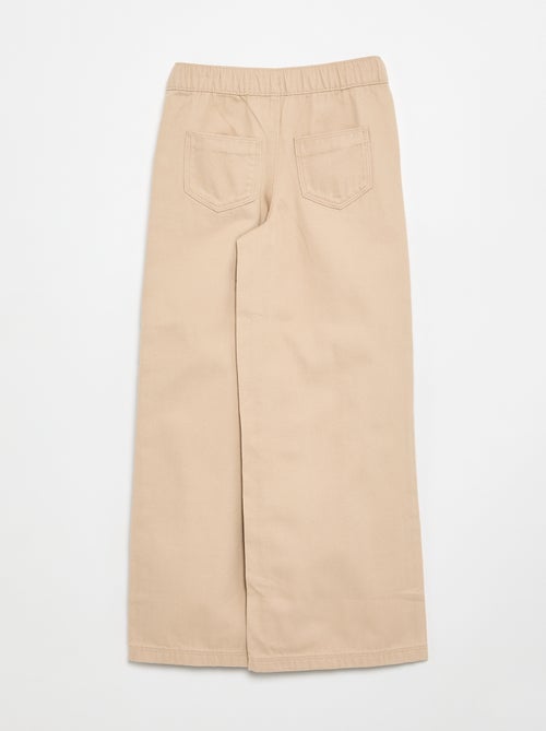 Pantalón de pierna ancha - corte ajustado - Kiabi Pantalón de pierna ancha - corte ajustado - Kiabi