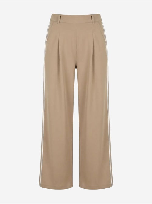Pantalón de pierna ancha con pinzas y tiro alto my fashion - Kiabi