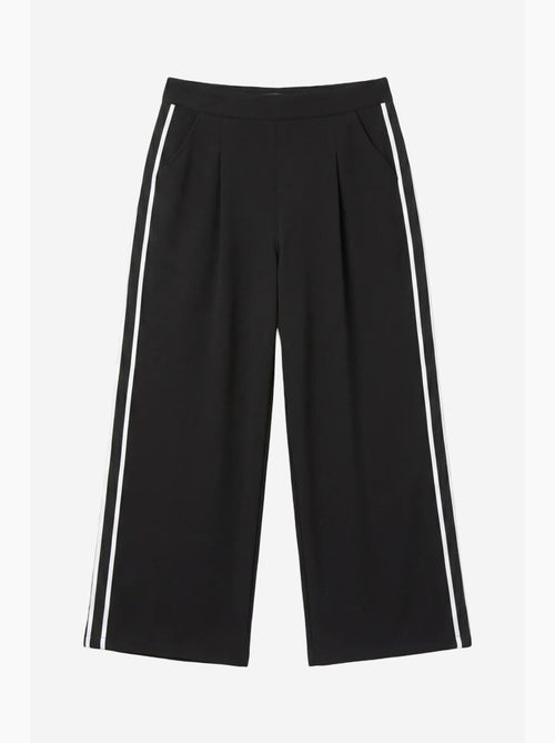 Pantalón de pierna ancha con pinzas y tiro alto my fashion - Kiabi