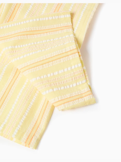 Pantalón de pierna ancha de algodón a rayas - Kiabi