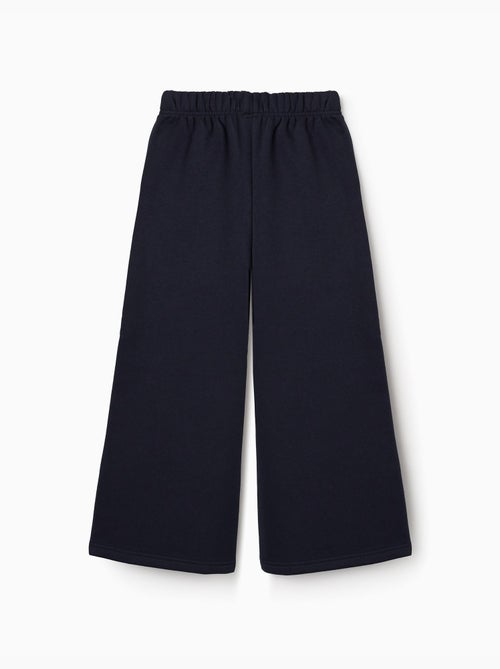 Pantalón de pierna ancha de felpa con forro perchado - Kiabi Pantalón de pierna ancha de felpa con forro perchado - Kiabi