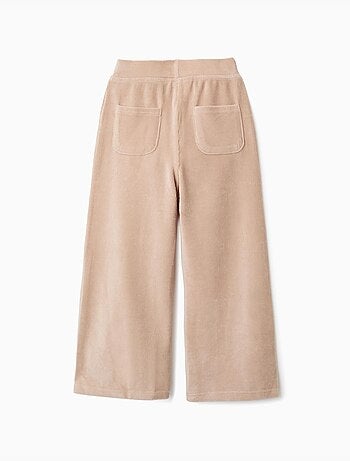 Pantalón de pierna ancha de pana con cintura elástica