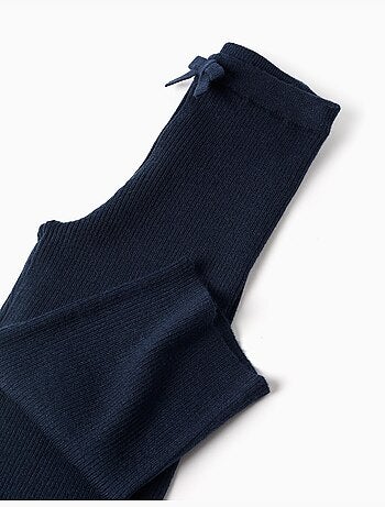 Pantalón de pierna ancha de punto acanalado
