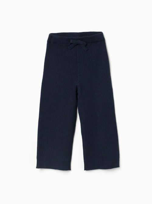 Pantalón de pierna ancha de punto acanalado - Kiabi