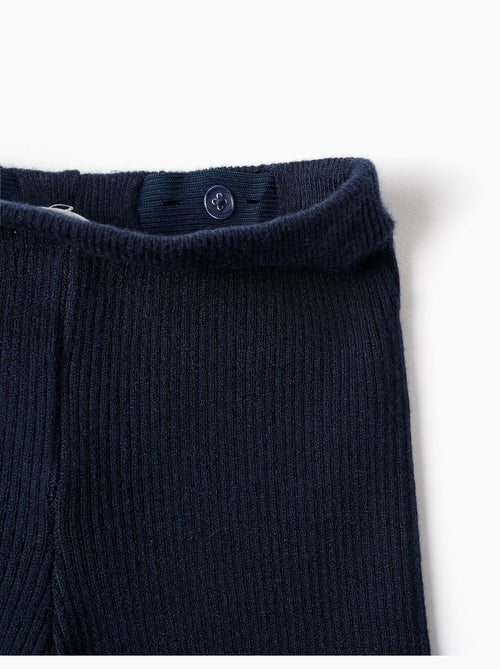 Pantalón de pierna ancha de punto acanalado - Kiabi