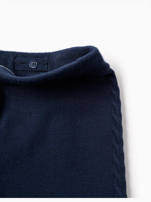 Pantalón de pierna ancha de punto con detalles trenzados - Kiabi Pantalón de pierna ancha de punto con detalles trenzados - Kiabi