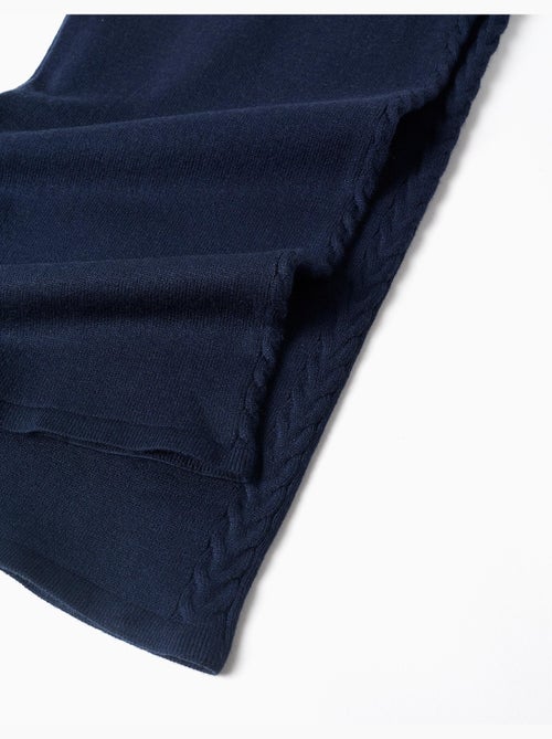 Pantalón de pierna ancha de punto con detalles trenzados - Kiabi Pantalón de pierna ancha de punto con detalles trenzados - Kiabi