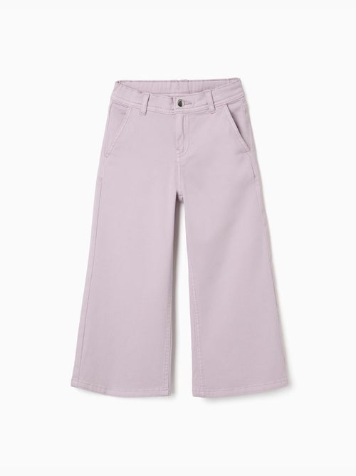 Pantalón de pierna ancha de sarga con cuatro bolsillos - Kiabi Pantalón de pierna ancha de sarga con cuatro bolsillos - Kiabi