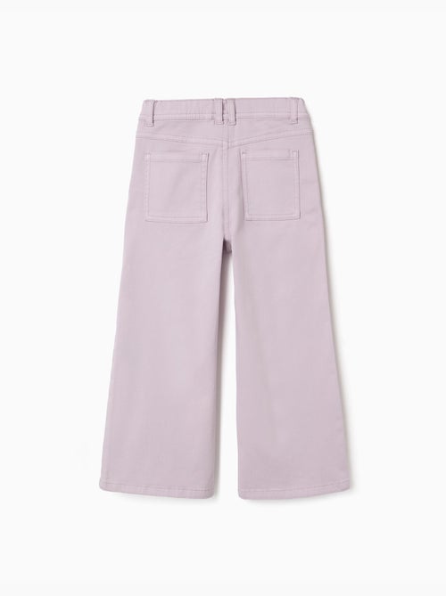 Pantalón de pierna ancha de sarga con cuatro bolsillos - Kiabi Pantalón de pierna ancha de sarga con cuatro bolsillos - Kiabi